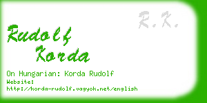 rudolf korda business card